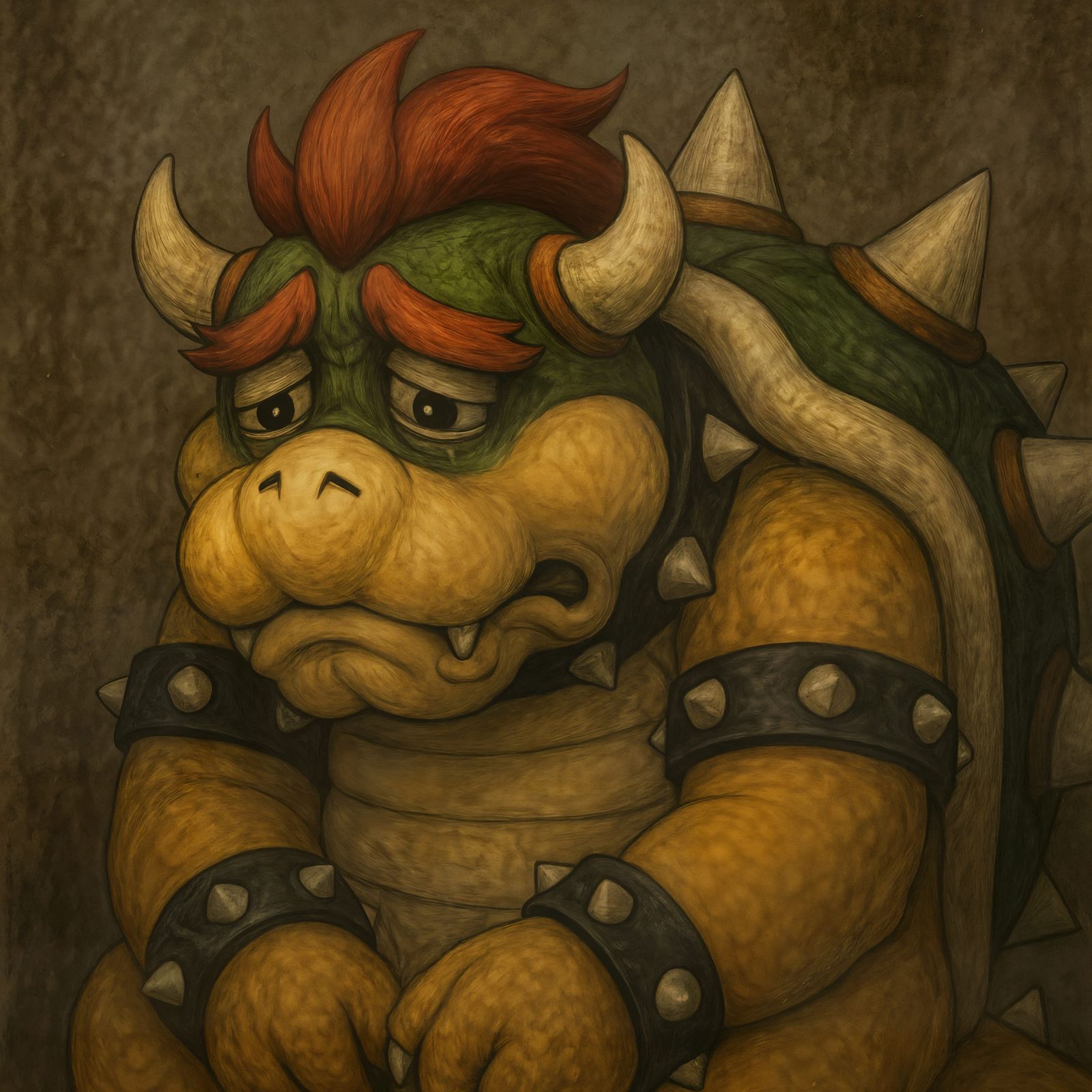 Sad Bowser Expresses Deep Melancholy