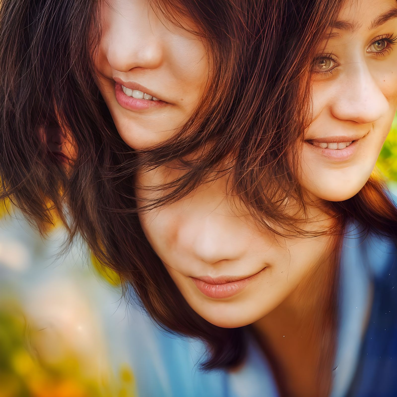 Artistic Portrait: The Shortest Distance is a Smile