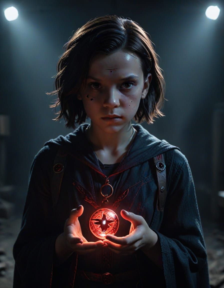 Millie Bobby Brown as Raven in DC Comics Style