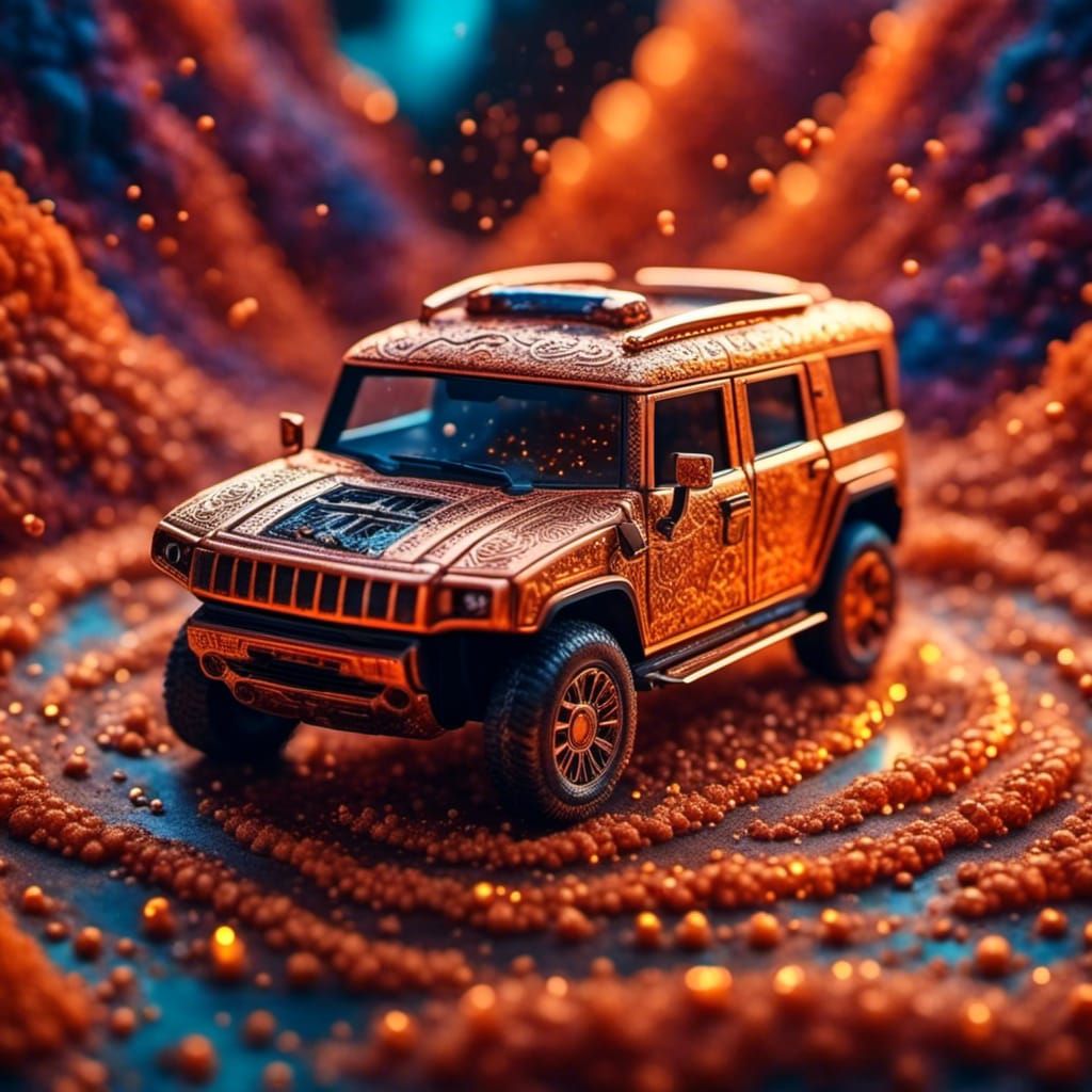 Hummus Hummer Concept Art in Macro Photography
