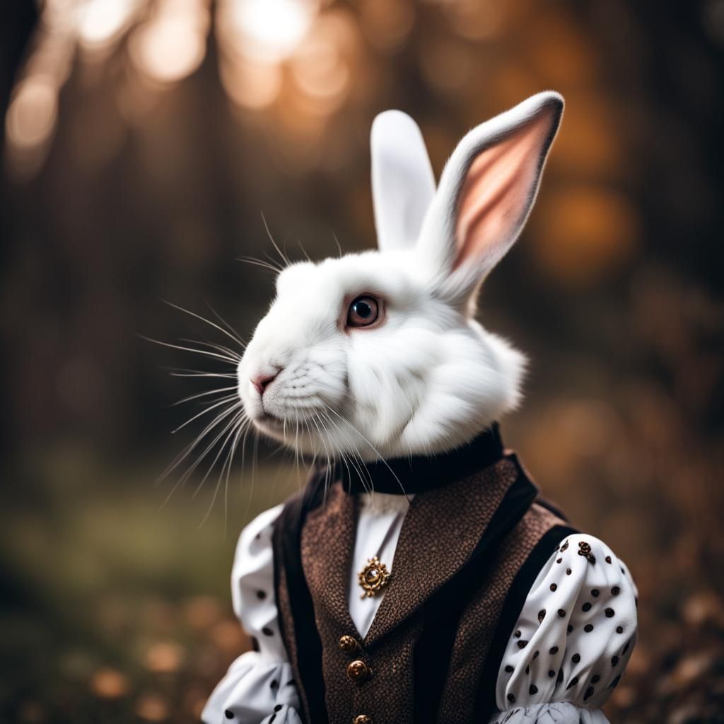 Rabbit in Gothic Dress, Professional Photography