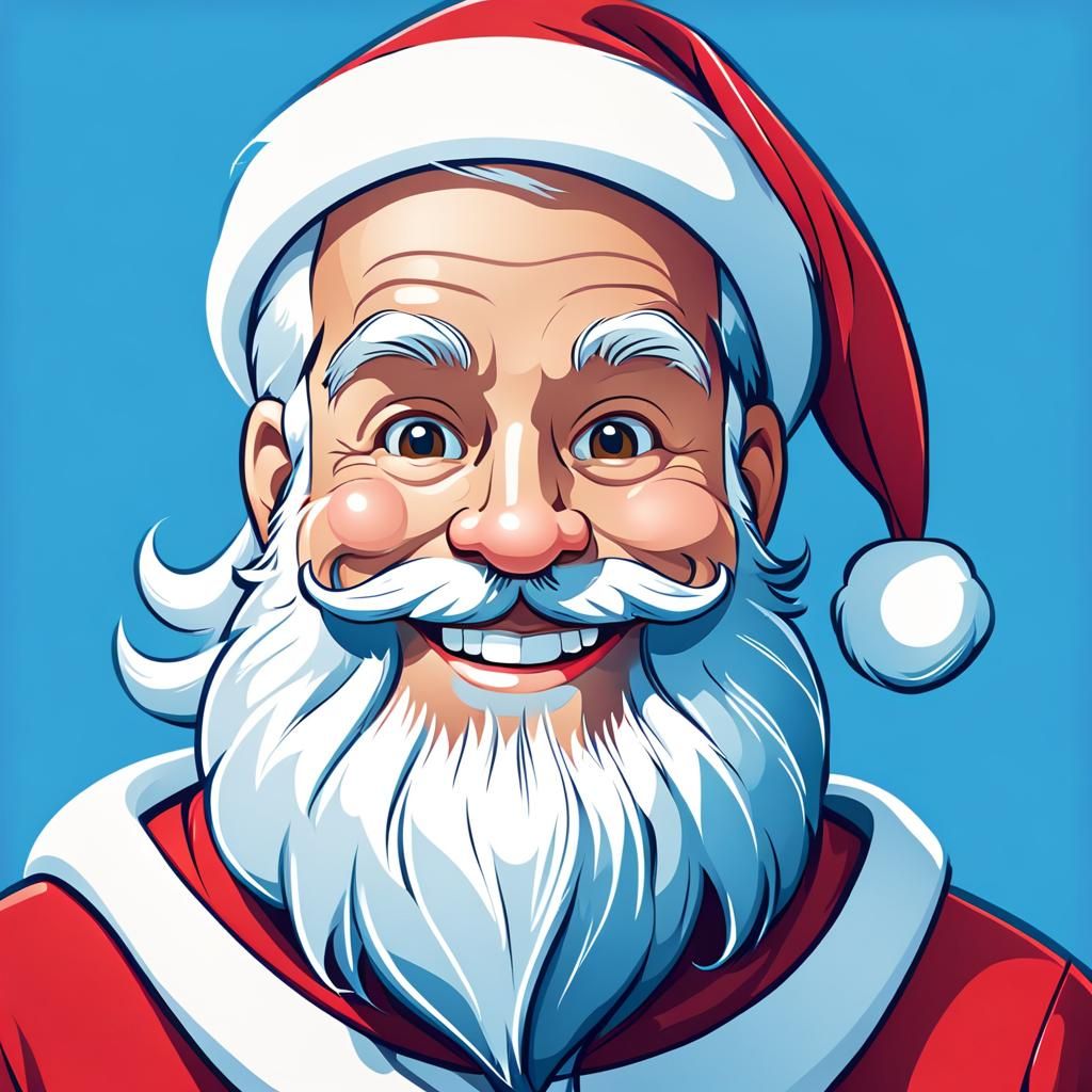 Jolly Santa Claus Cartoon Icon