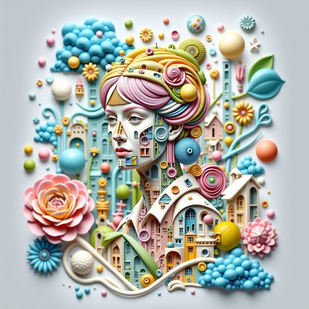 3D Figure Emerging from 2D Illustration World