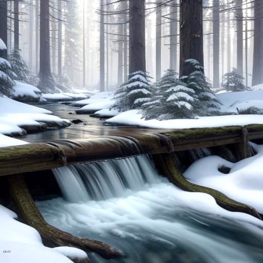 Winter Forest Springs to Life from Open Book