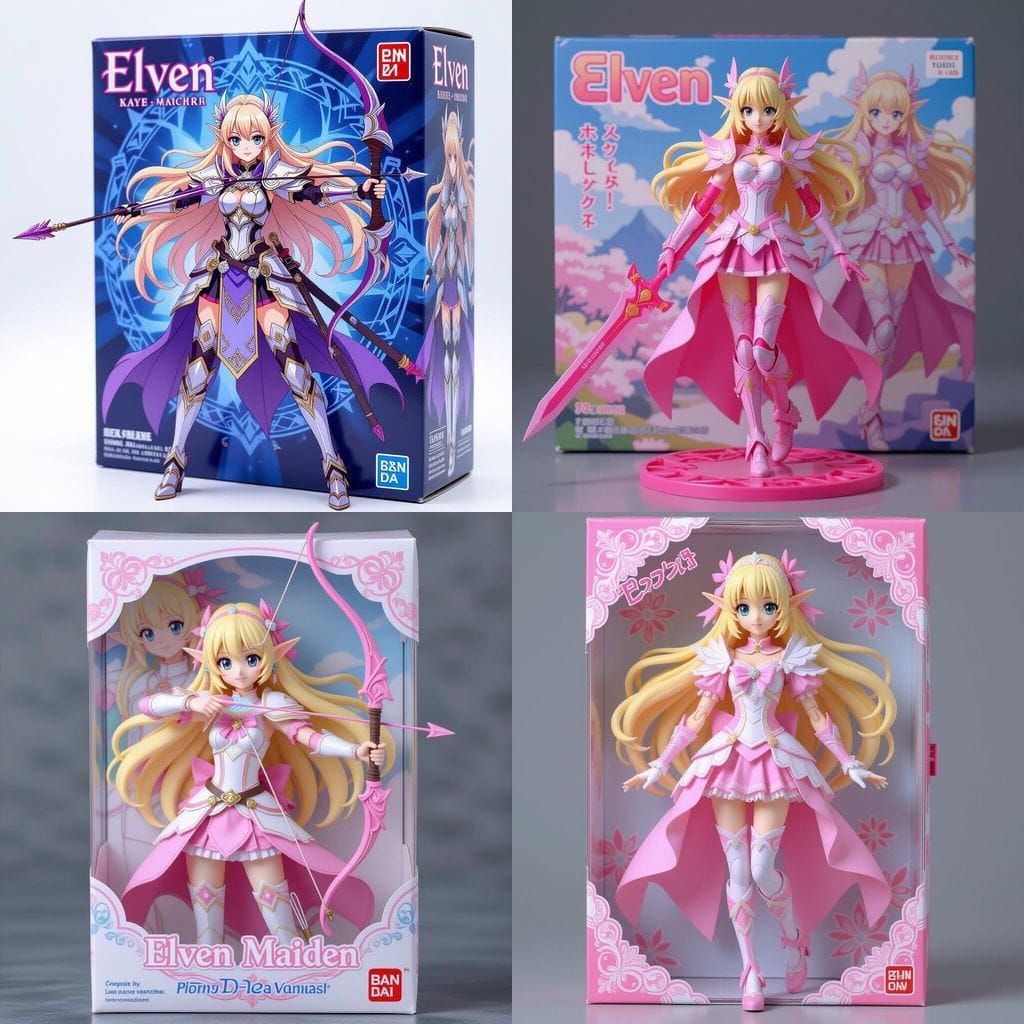 Elven Maiden Action Figure in Anime Style