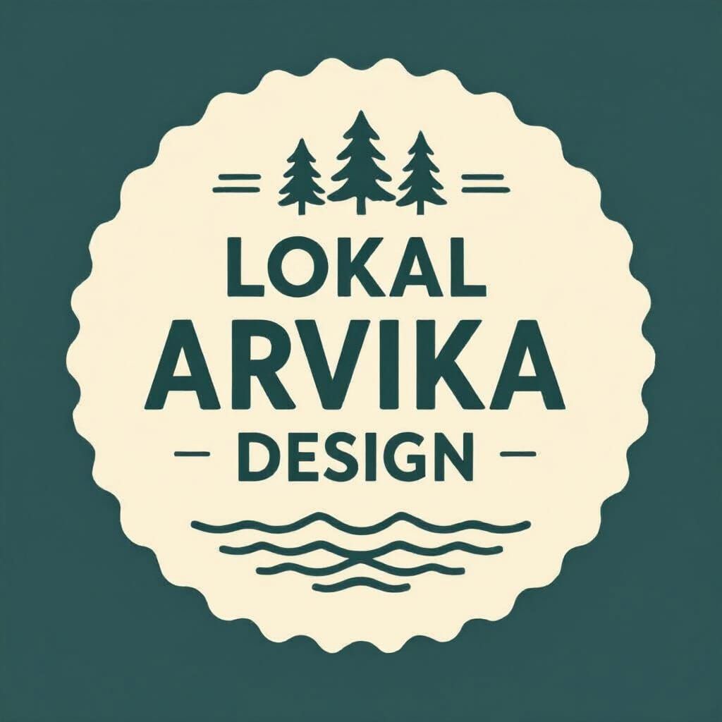 Nordic Minimalist Stamp Logo for Lokal Arvika Design