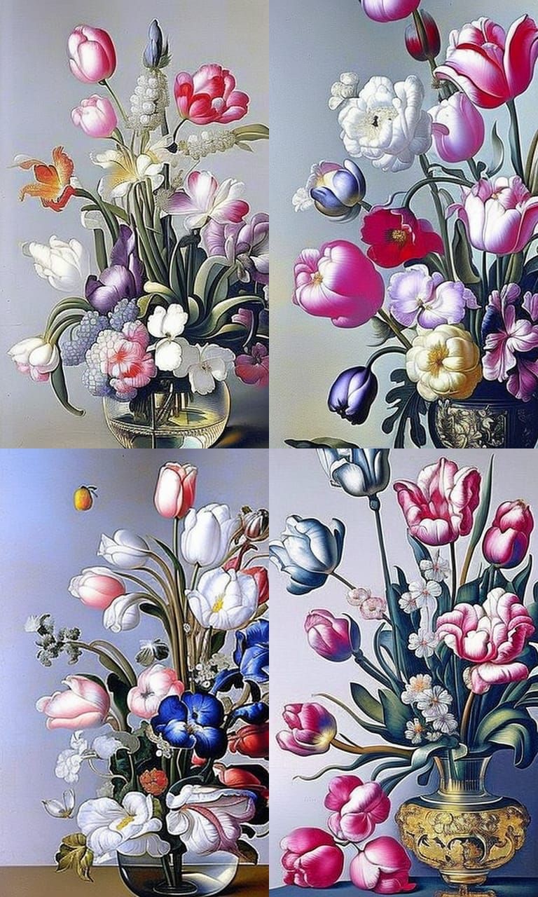 Tulips in Vase: Dutch Golden Age Still Life
