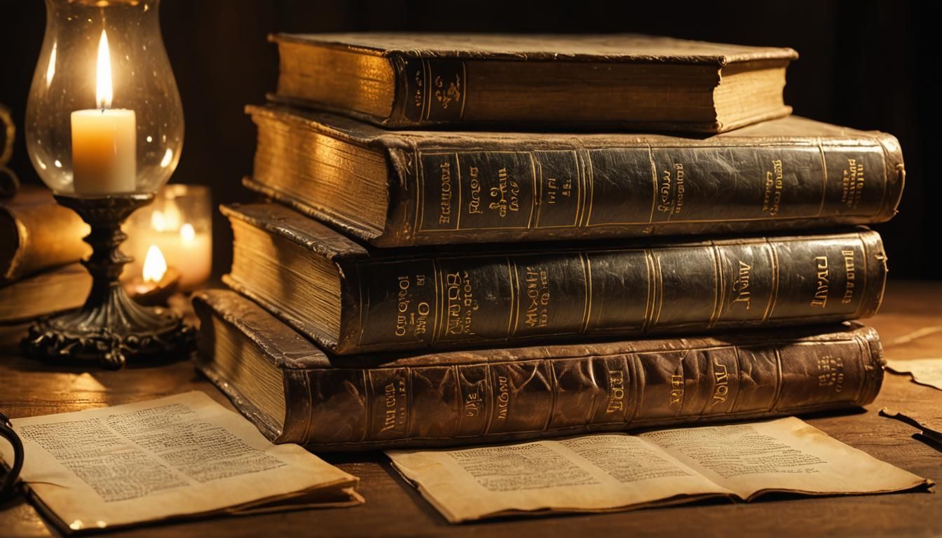 Baroque Still Life: Golden Light on Ancient Books