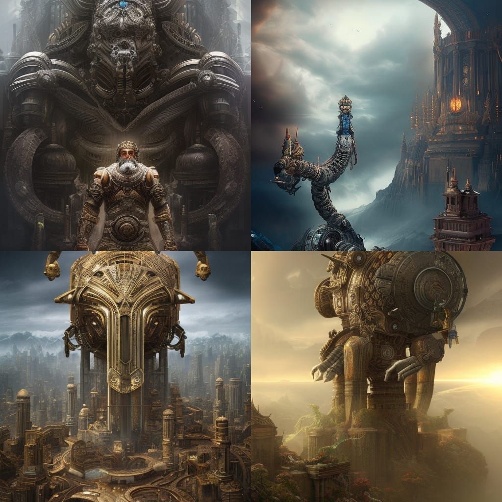 Mektalic: God of Machines, Digital Matte Painting