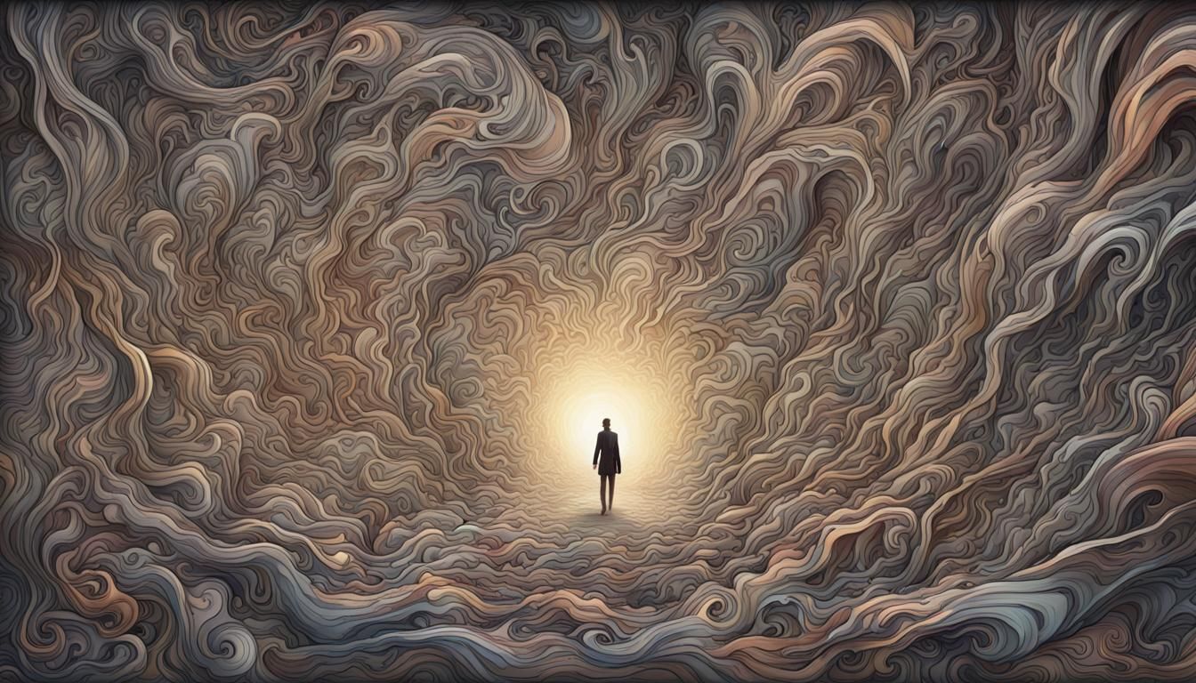 Abstract Mirrored Realities: A Thought-Provoking Artwork