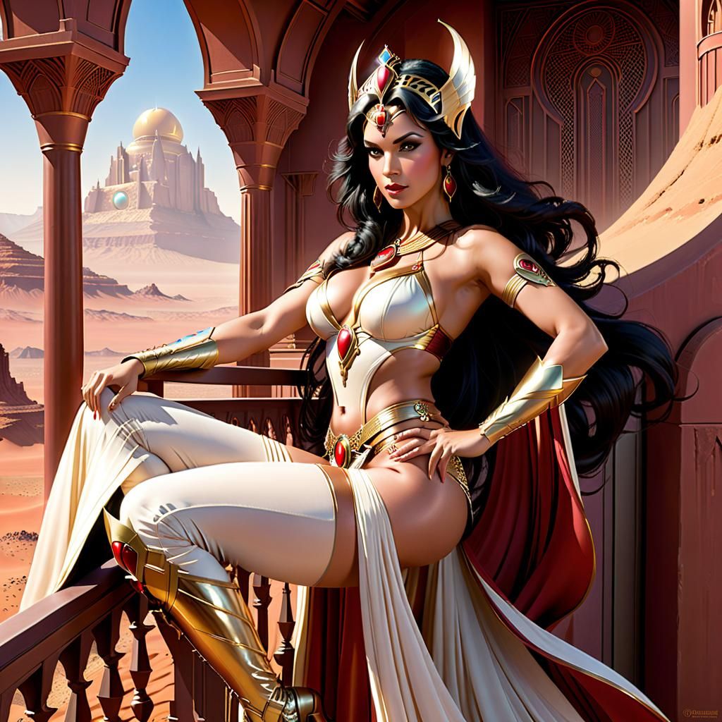 Dejah Thoris, Martian Princess in Fantasy Art Style