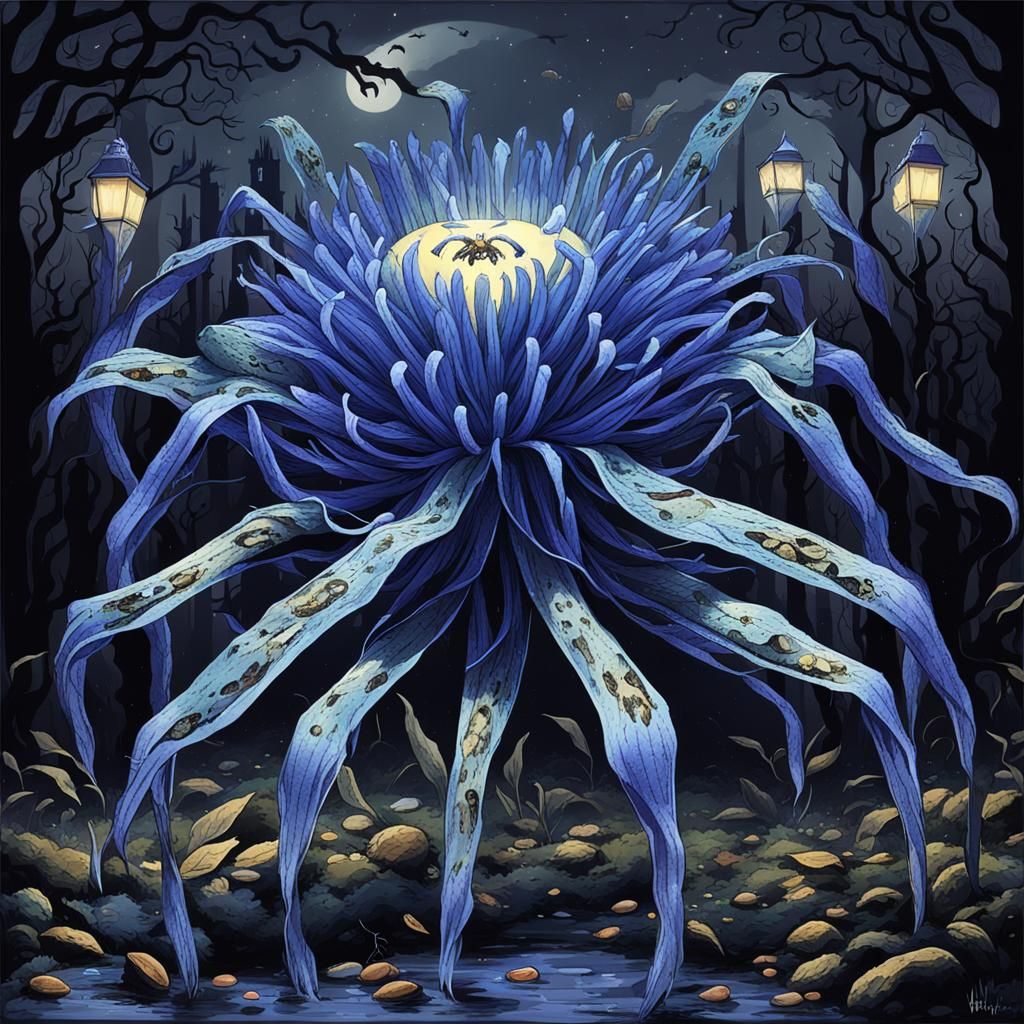 Surreal Halloween Horror with Retro Litho Graphics