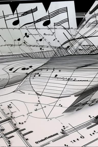 Abstract Graphic Score in Analytical Style