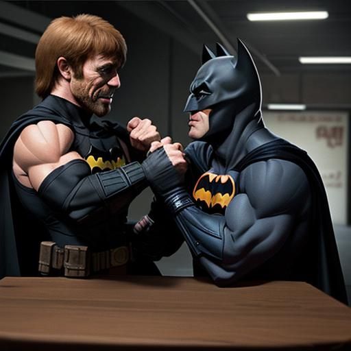 Batman vs Chuck Norris Arm Wrestling