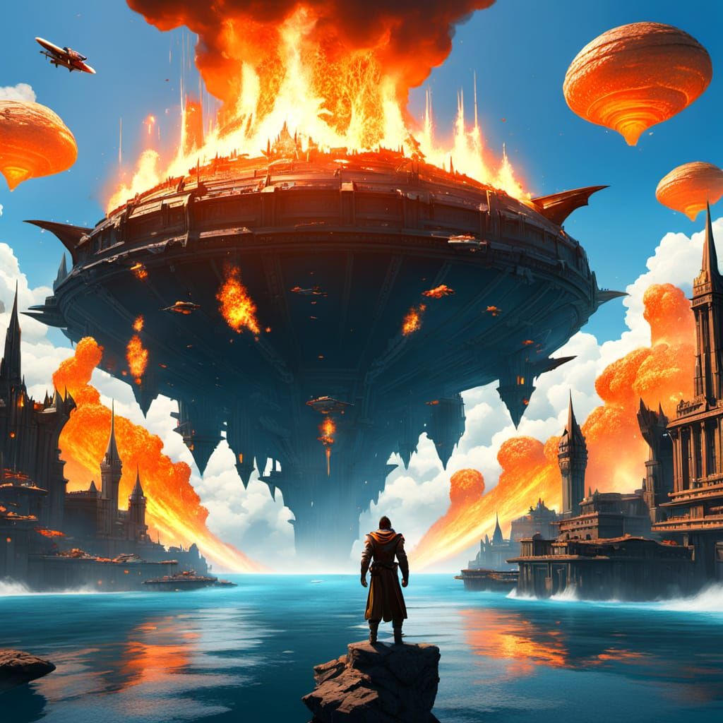 Atlantis Under Attack: Fantasy Concept Art
