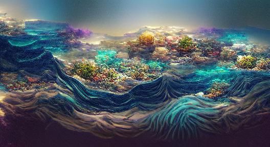 Calm Ocean Landscape at Open Sea