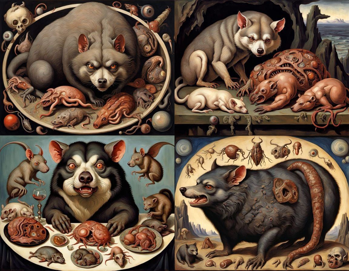 Surreal Anatomical Horror Inspired by Early Surrealism