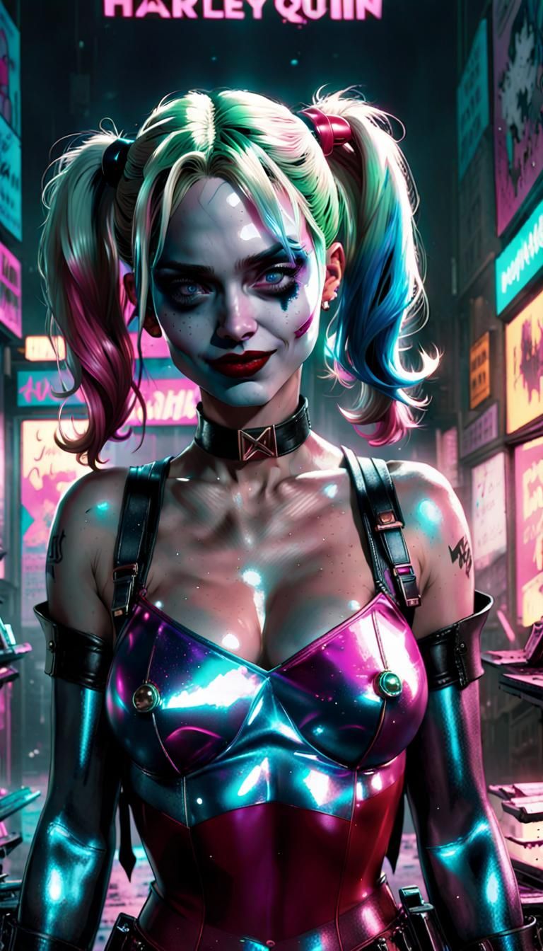 Vaporwave aesthetics Harley Quinn ...
