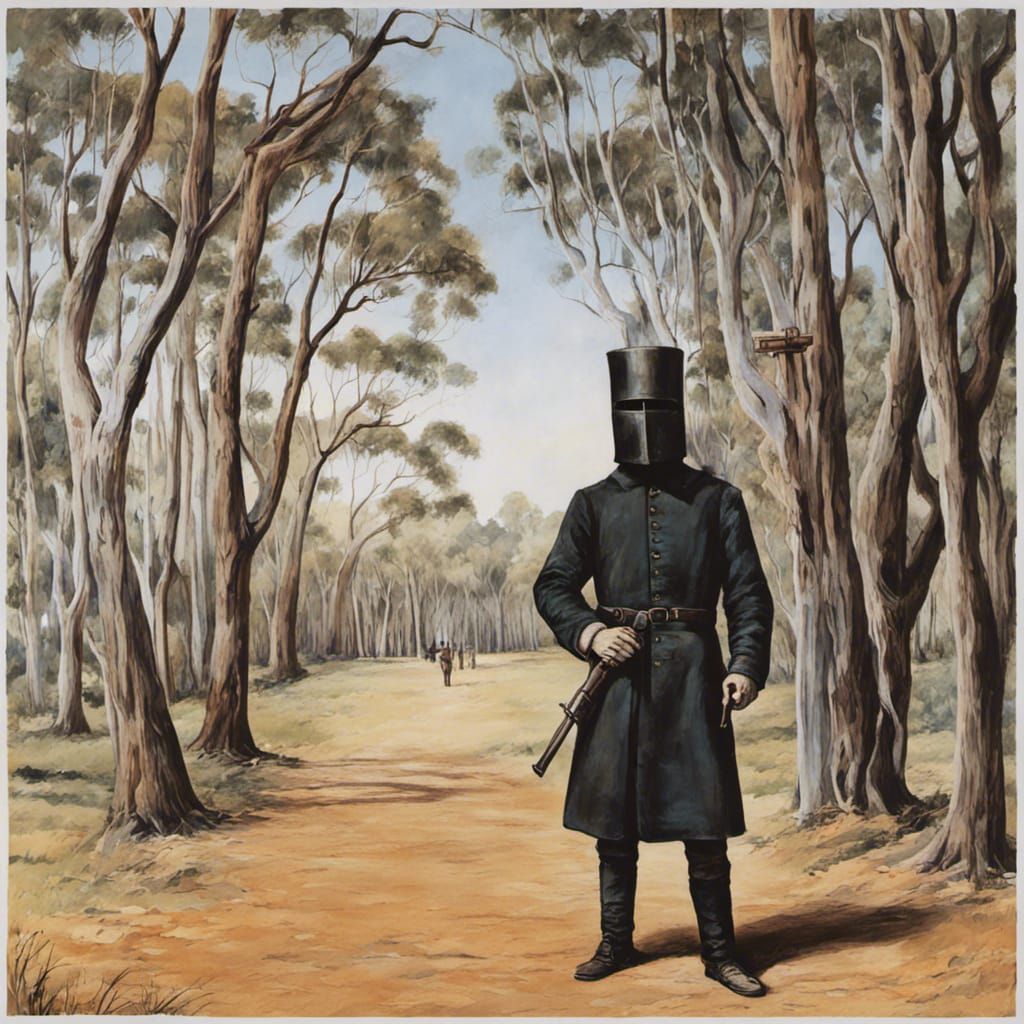 Ned Kelly Bushranger in Australian Outback