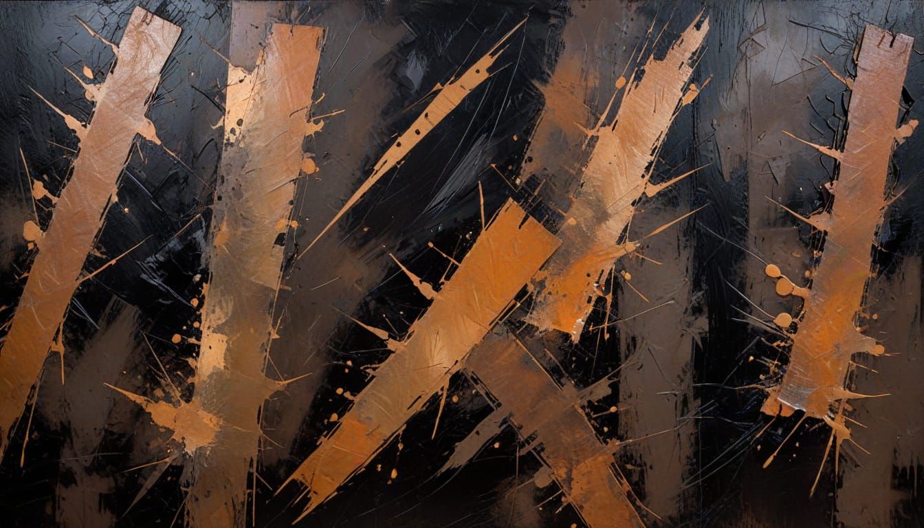 Gritty Abstract Art in Moody, Earthy Tones