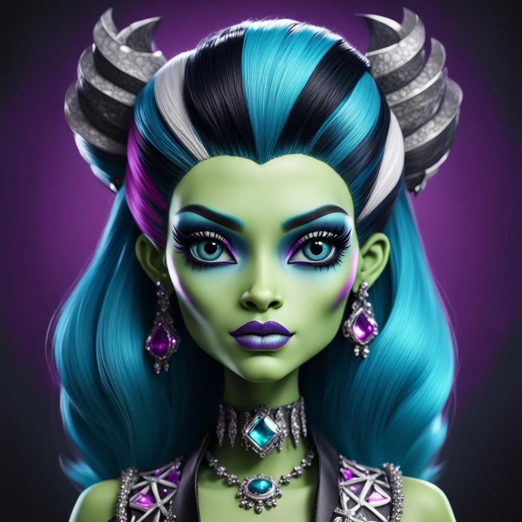 Frankie Stein Portrait with Symmetrical Features