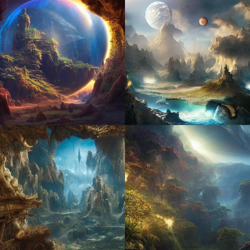 Exotic Planet Digital Matte Painting