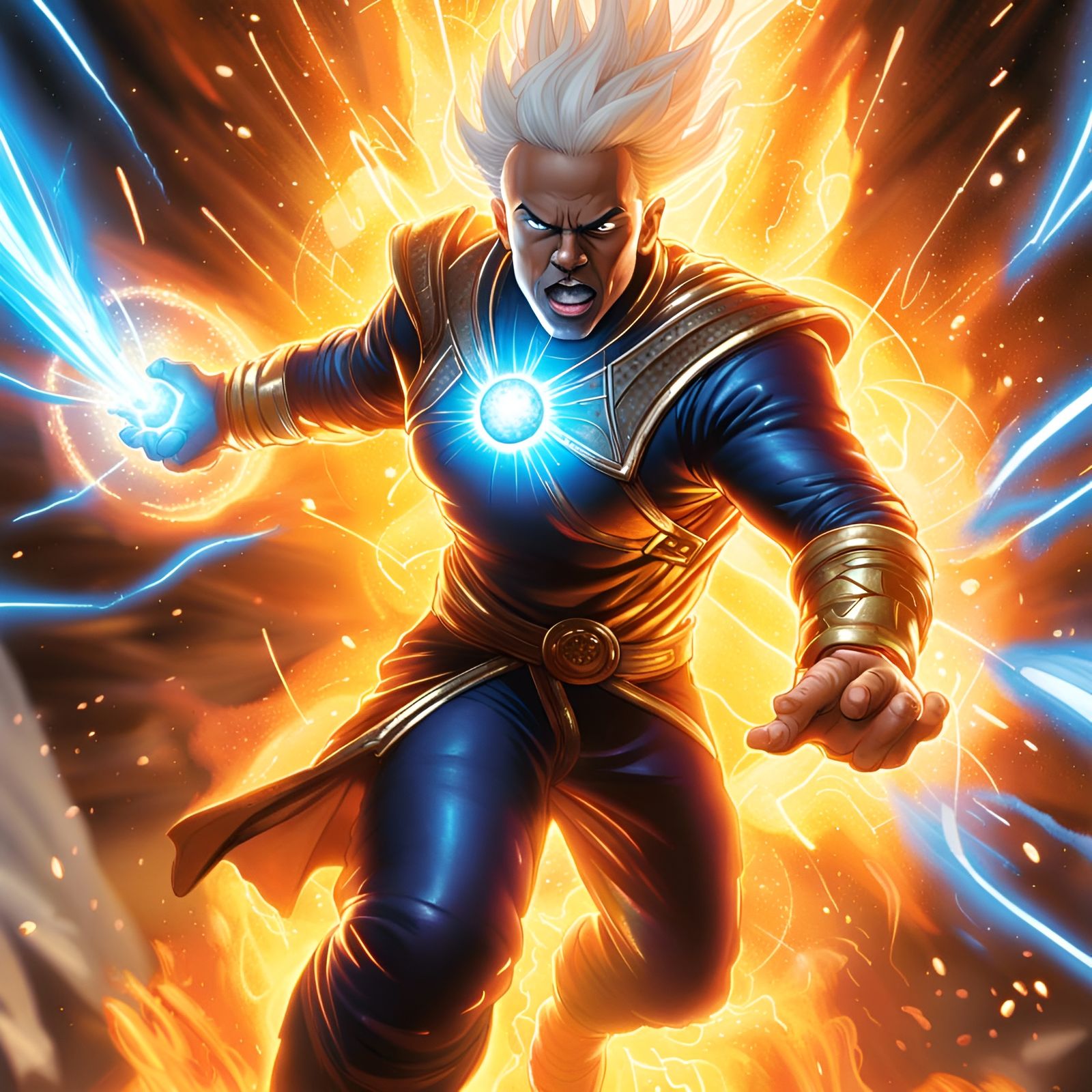 Archmage's Explosive Spell: Comic Book Art