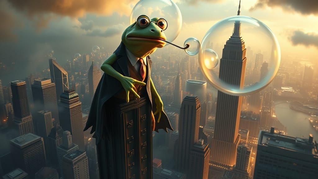 Nefarious Frog Blows Bubbles of Laughing Gas