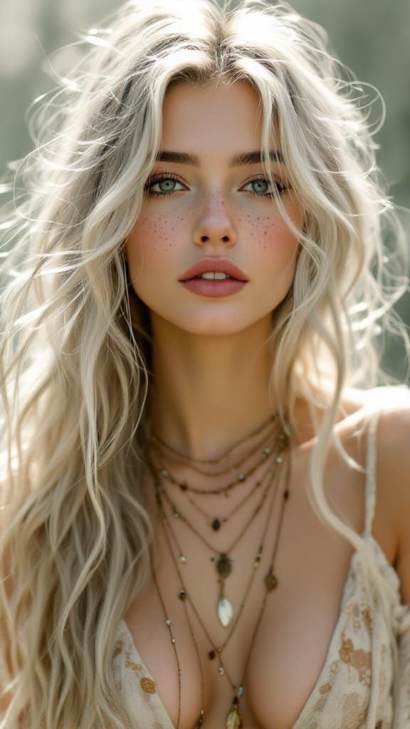Ethereal Bohemian Goddess Portrait