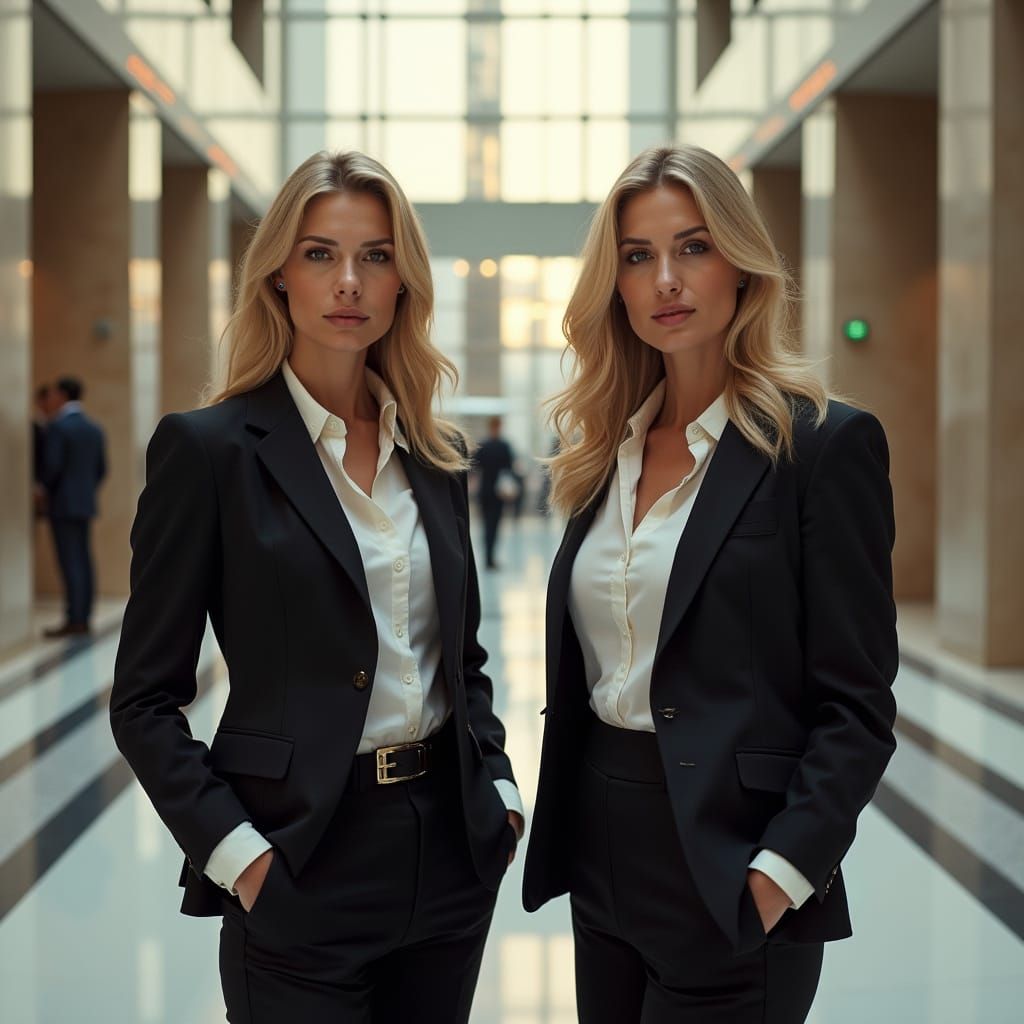 Confident Women in Contemporary Office: a Hyperrealistic Por...