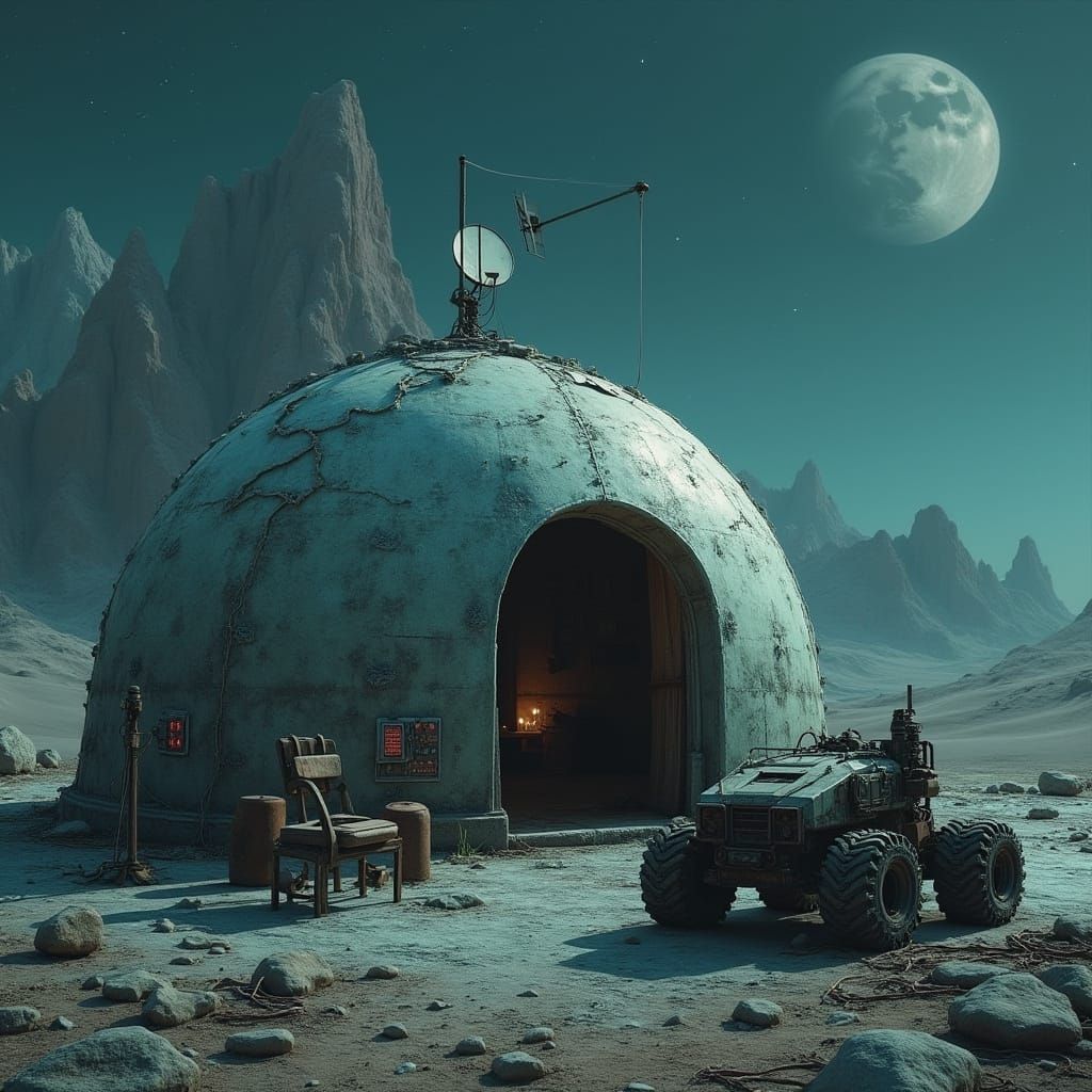 Abandoned on a Futuristic Aluminum Planet