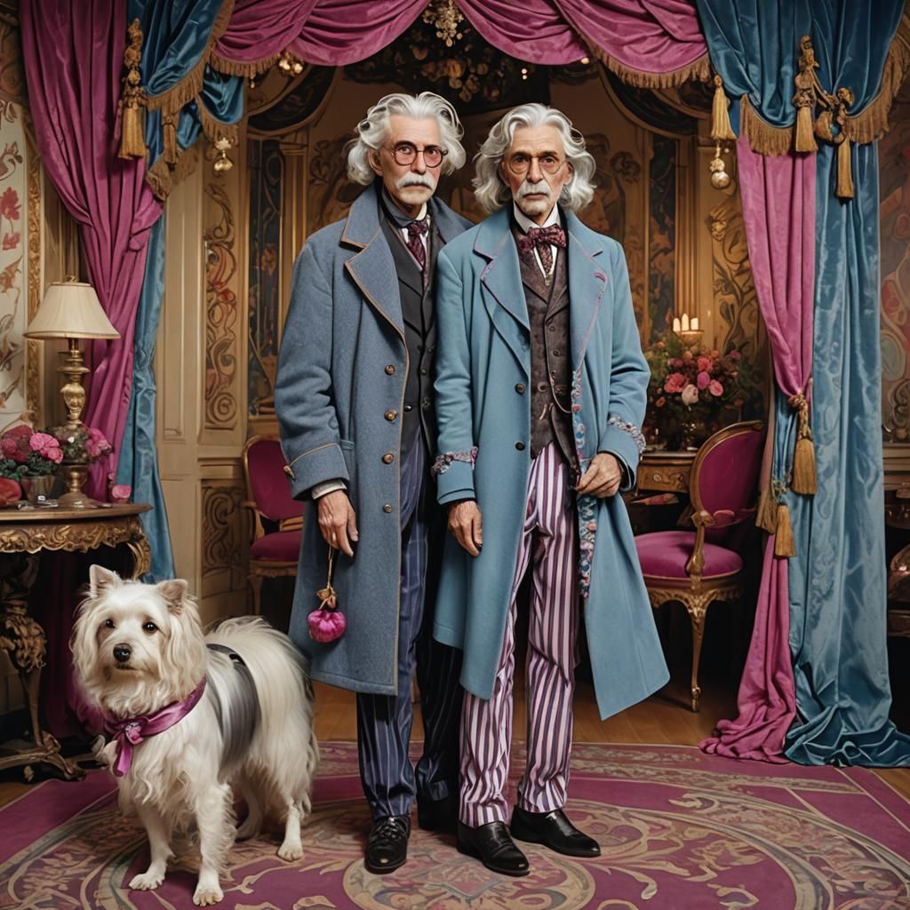 Elderly Man in Art Nouveau Style, Cinematic Film