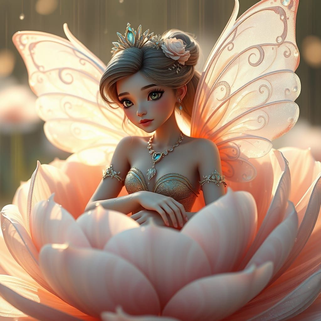 Surreal Fairy Princess in Majestic Bloom