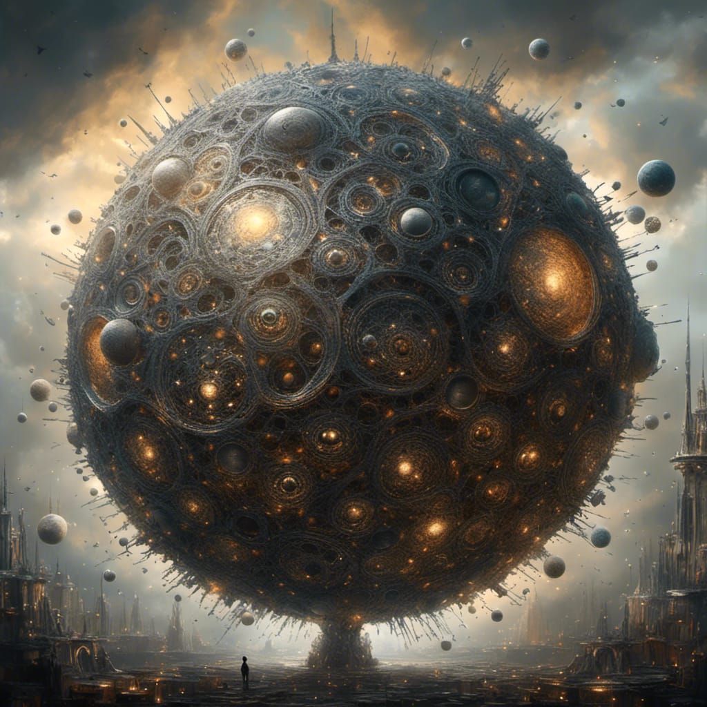 AI Generated Dyson Sphere Visualization