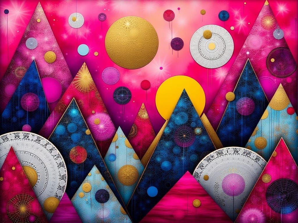 Yellow circle, blue triangle