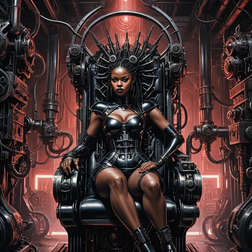 Biomechanical Goddess in Dark Industry