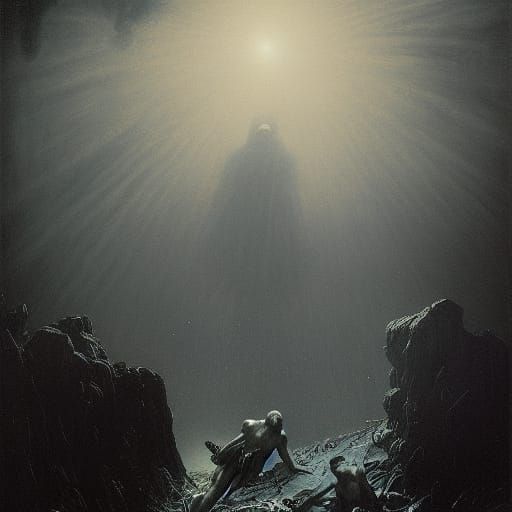 The Fall of Man: A Gothic Horror Illustration