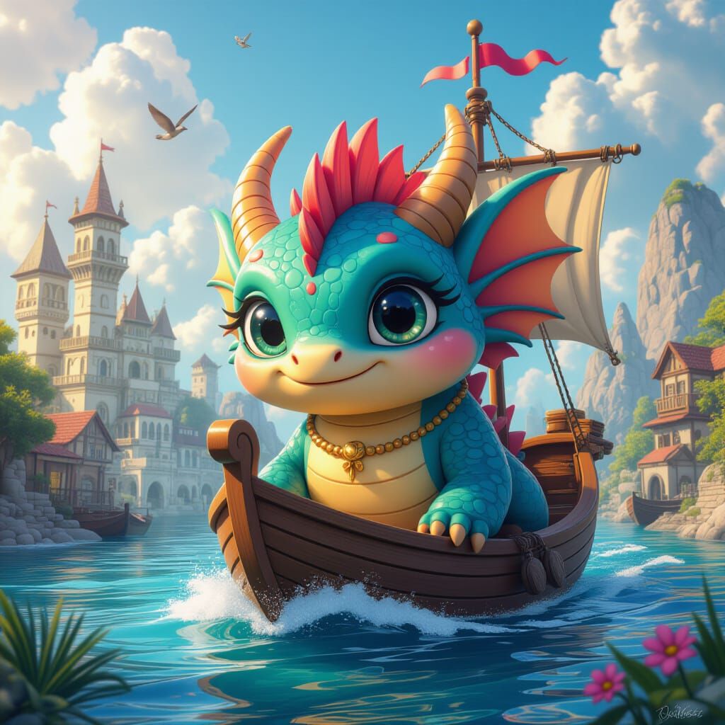 Adorable Cute Creature in Detailed Matte Painting Style