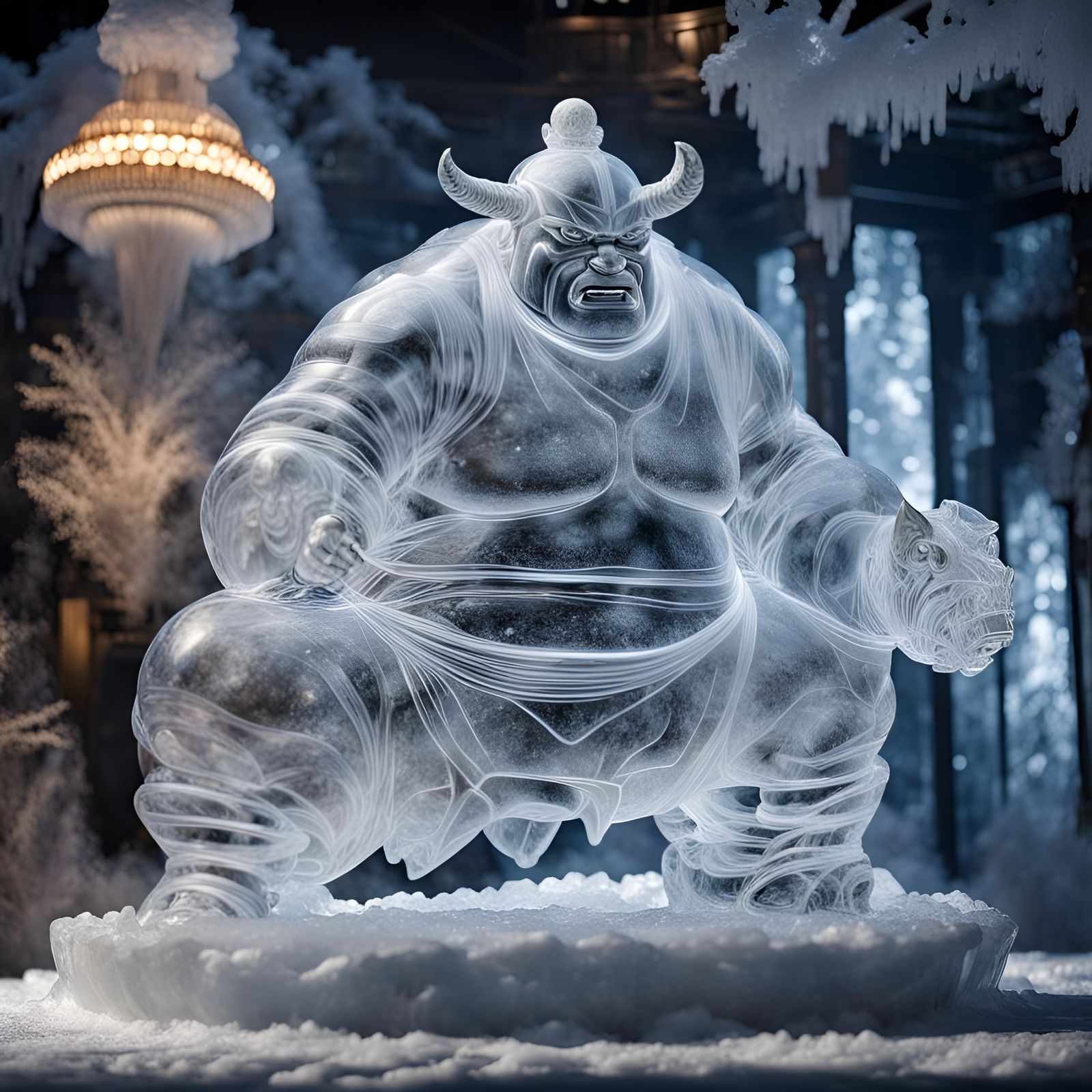 Sumo Ice Sculpture