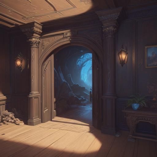 Fantastical Log-in Door Concept Art