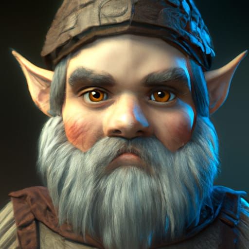 Detailed Dwarf Portrait in D&D Fantasy Art Style