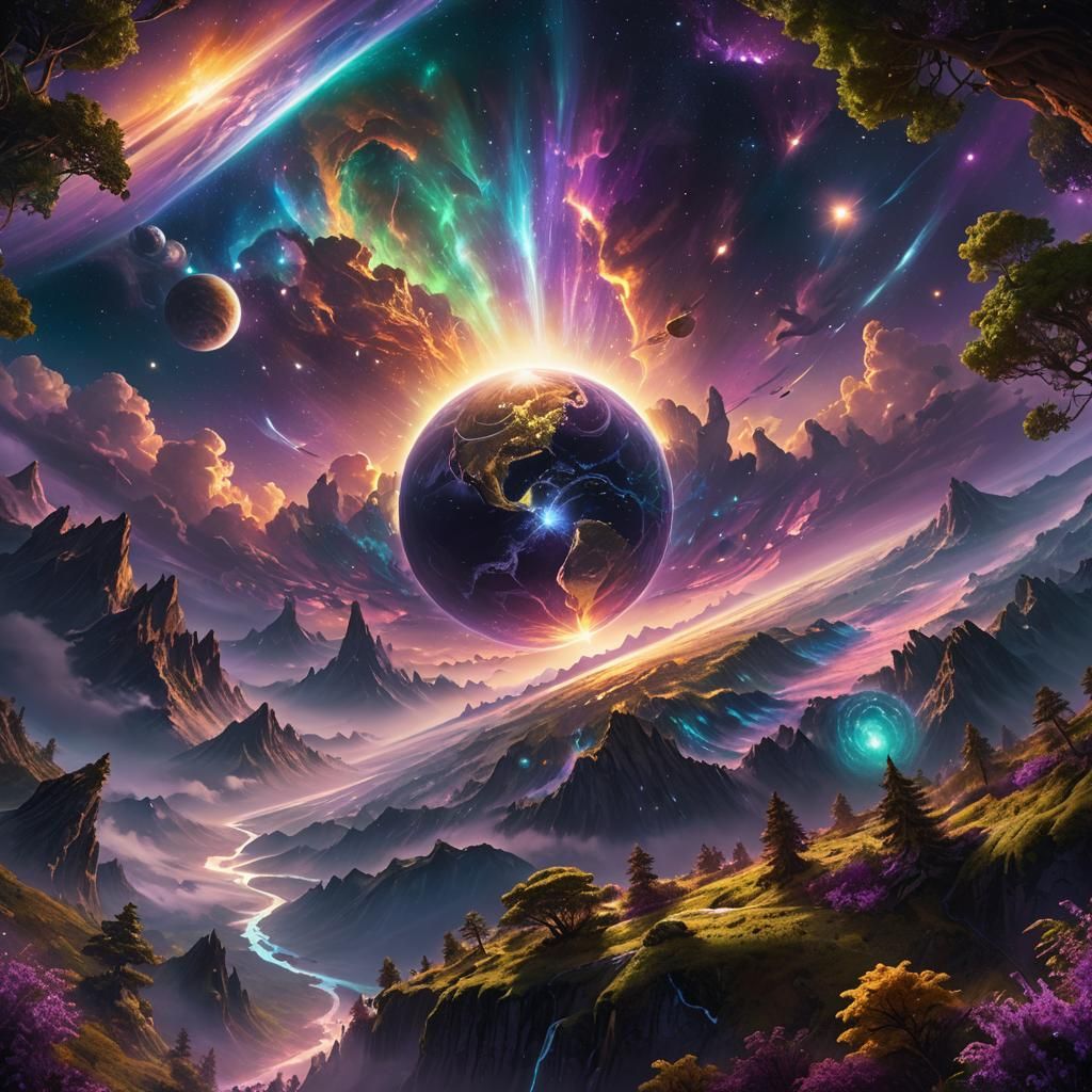 Majestic Iridescent Earth: Fantasy Concept Art