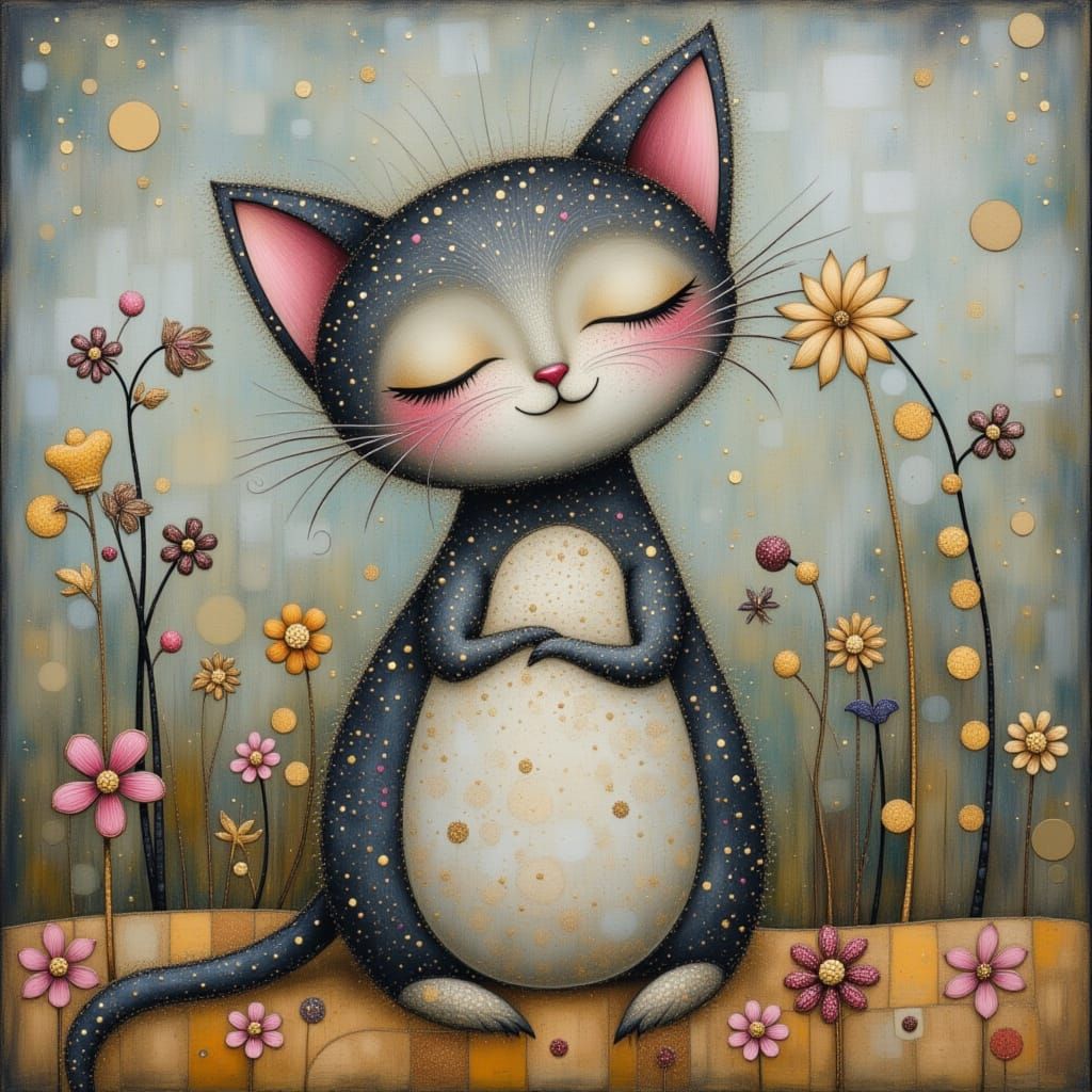 Elegant Feline in Whimsical Shadow