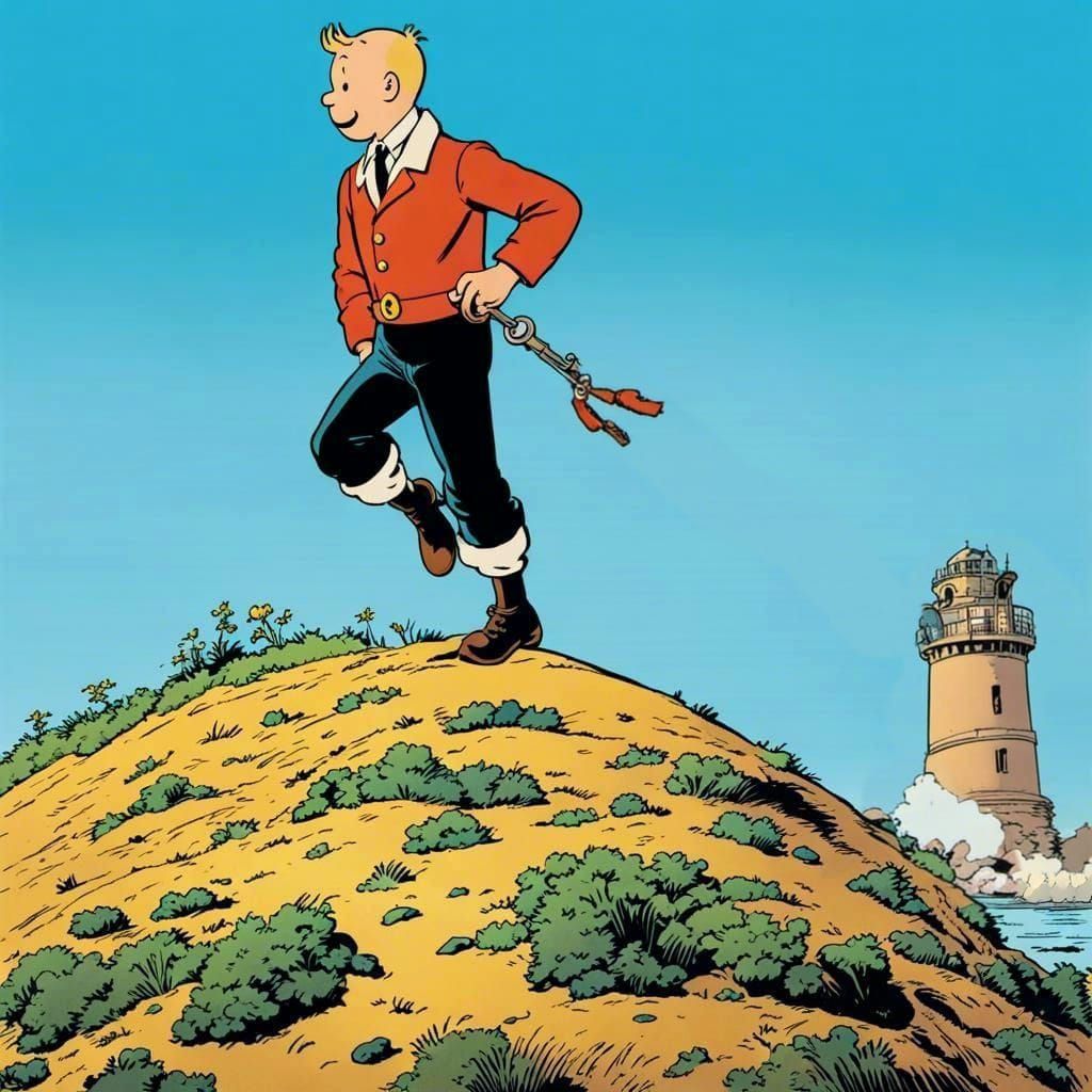 Page from a new Tintin comic book