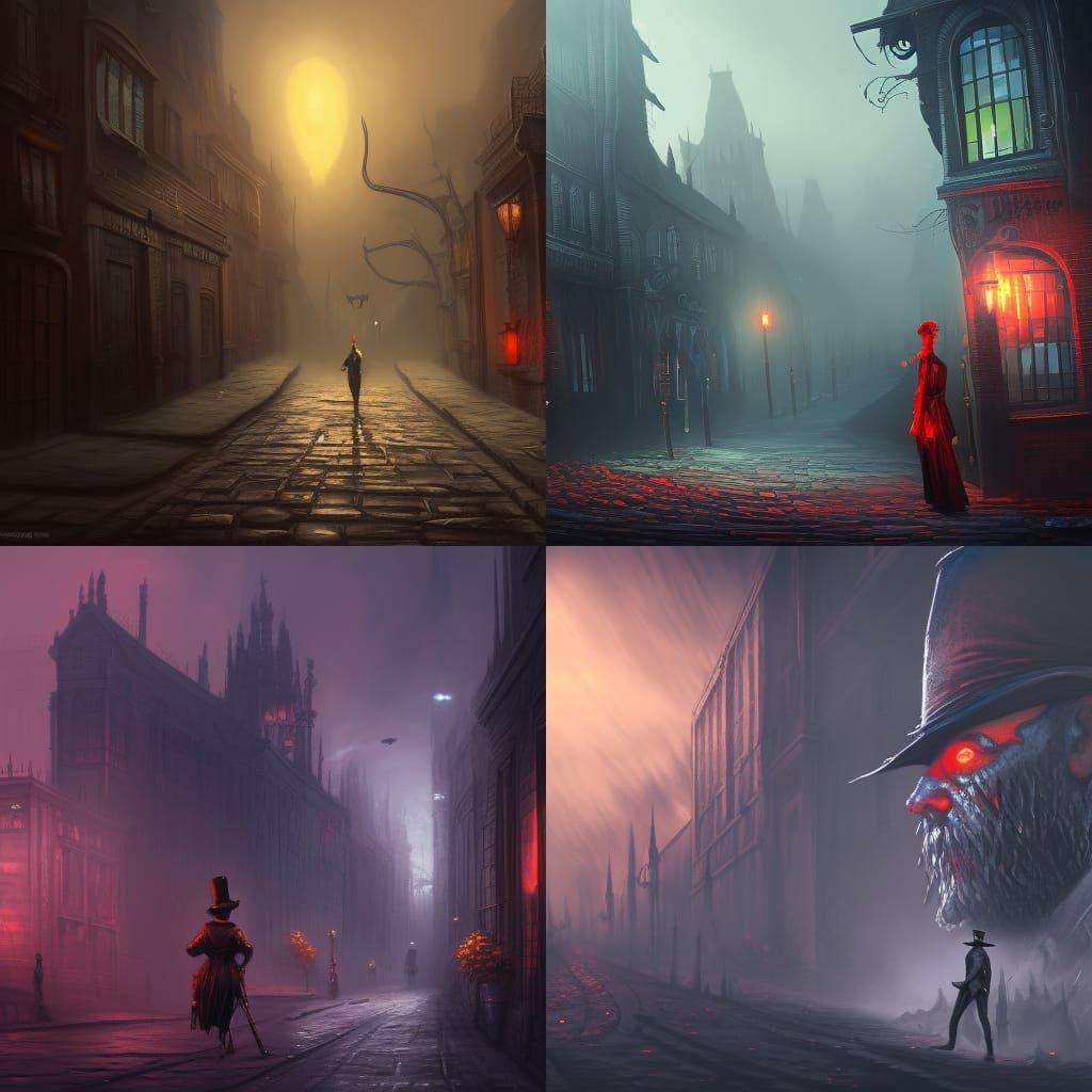 Detailed Matte Painting of Jack the Ripper
