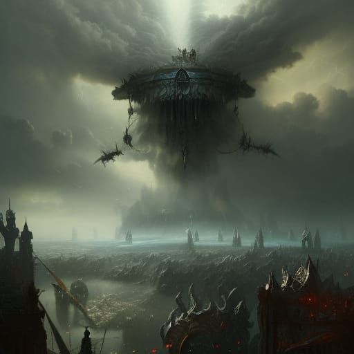 Thunder God's Sword: Epic Dark Fantasy Art