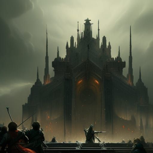 Thunder God's Sword: Epic Dark Fantasy Concept Art