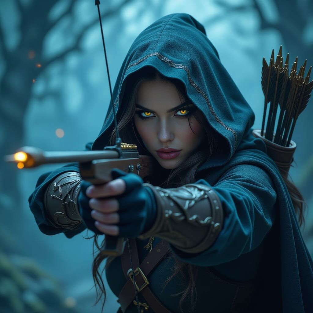 Witch Hunter in Dark Fantasy Style