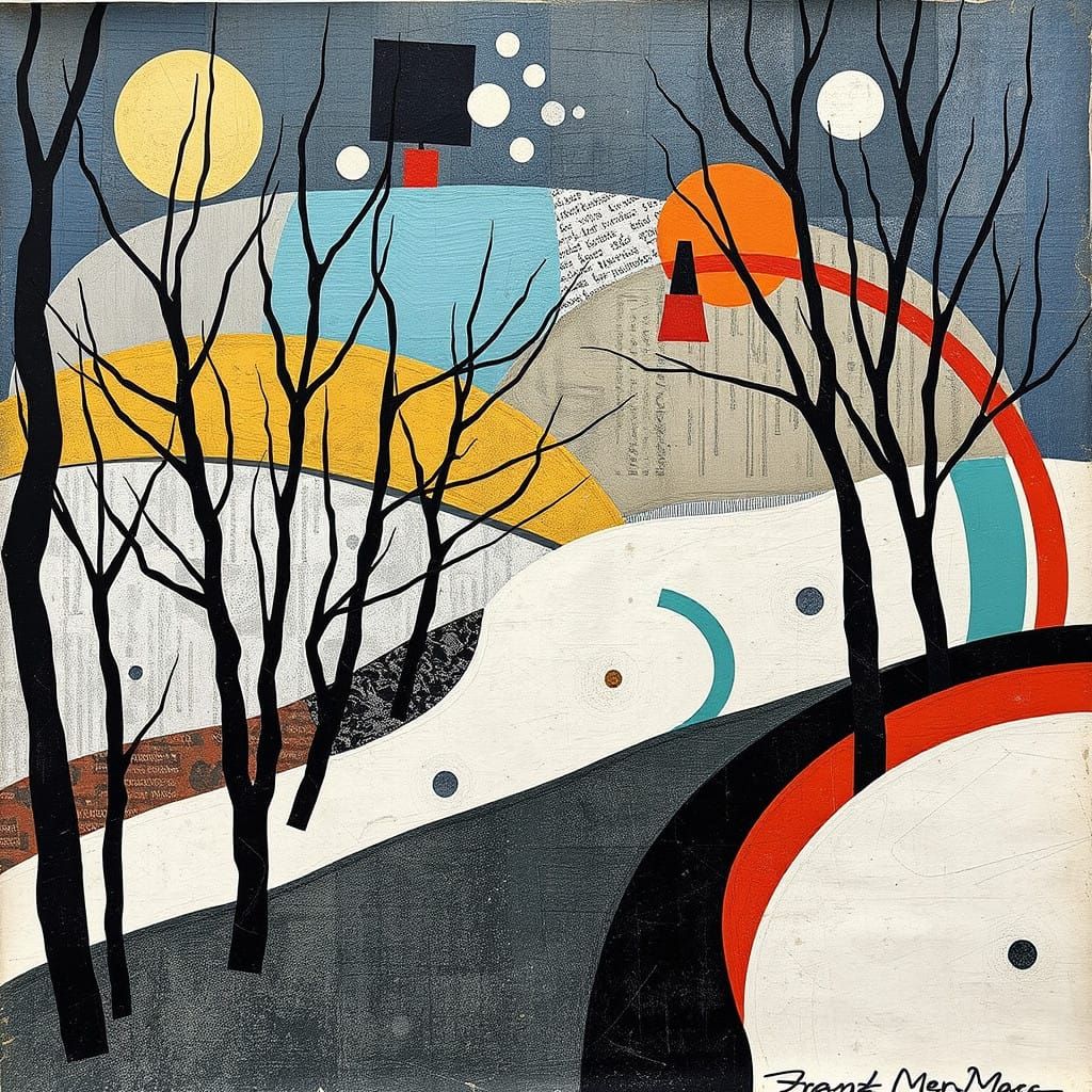 Abstract winter landscape