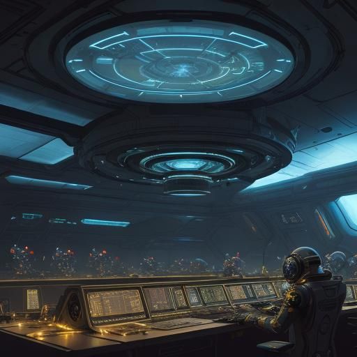 Retro-Futuristic Astronauts on Steampunk Spaceship Launchpad